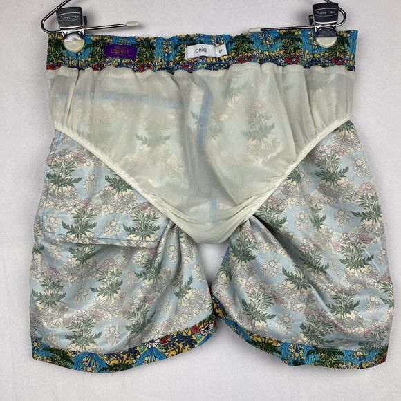 NWT Onia Mens Small Charles 7 Swim Trunks Floral Coral Vines Liberty Lined $225 - Picture 14 of 16